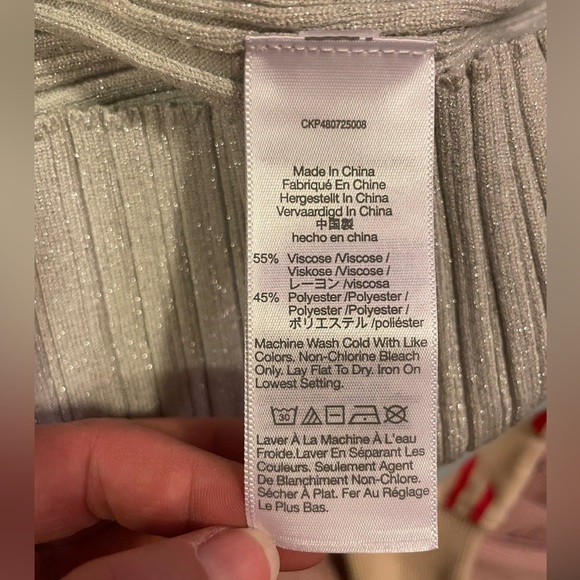 NWT Madewell Signature Shimmer Knit Sweater Tank sz L - Picture 4 of 5